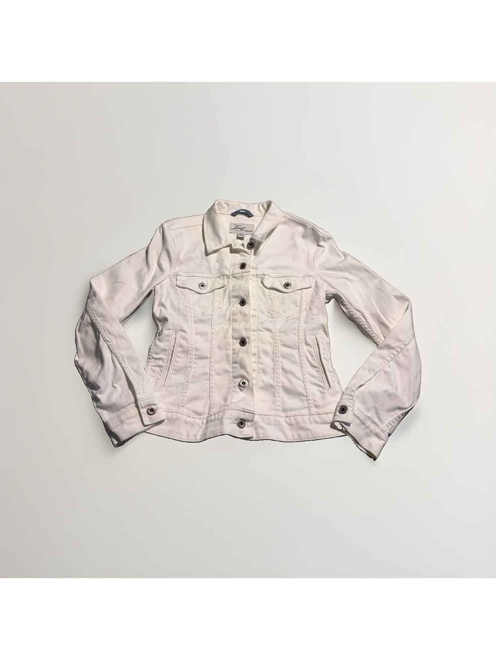 Levi's San Francisco White Short Jacket Button-Front Collared Pockets Small